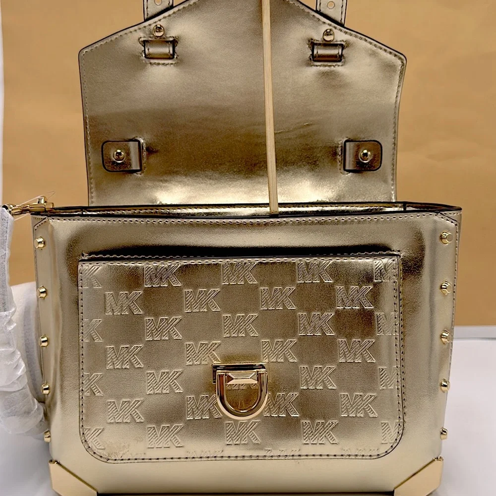 Michael Kors Manhattan Medium
Satchel Shoulder Crossbody bag MK
Pale Gold - Picture 6 of 14